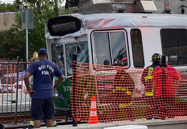 Crashed trolley