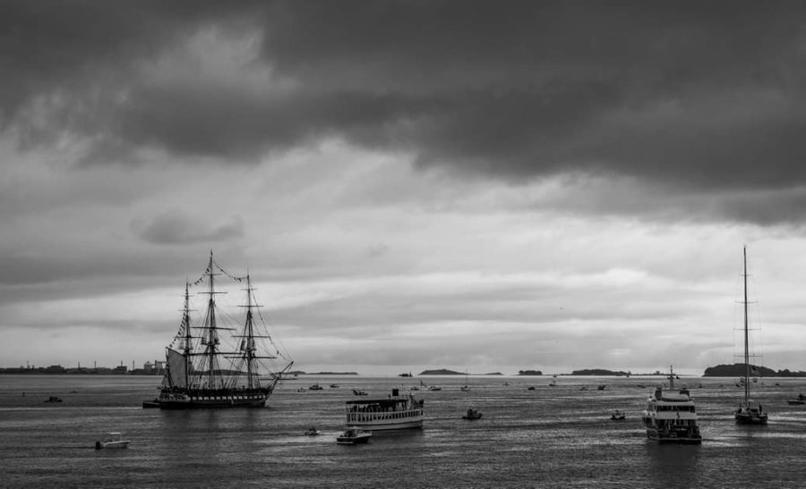 USS Constitution in Boston Harbor