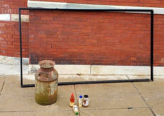 Nice framing on trash on Day Street in Jamaica Plain