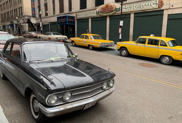 Province Street in downtown Boston with New York cabs