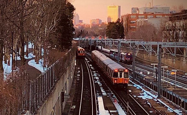 Sunset over the Northeast Corridor