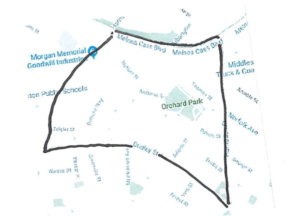 Gaines exclusion zone around Orchard Park