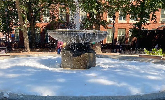 Sudsy Prado fountain