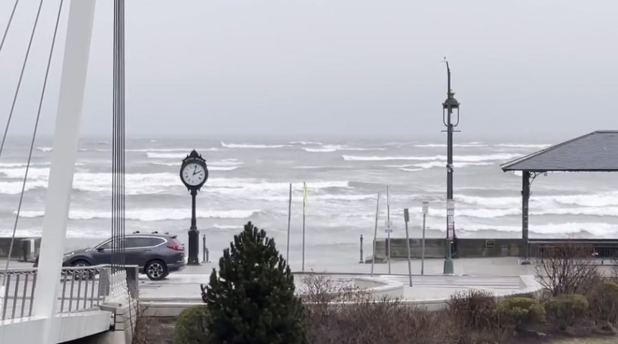 Rough surf at Revere Beach