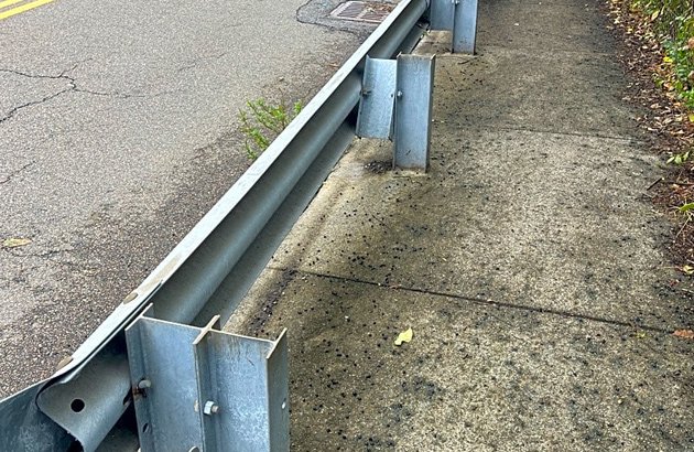 Guardrail along Fort Avenue