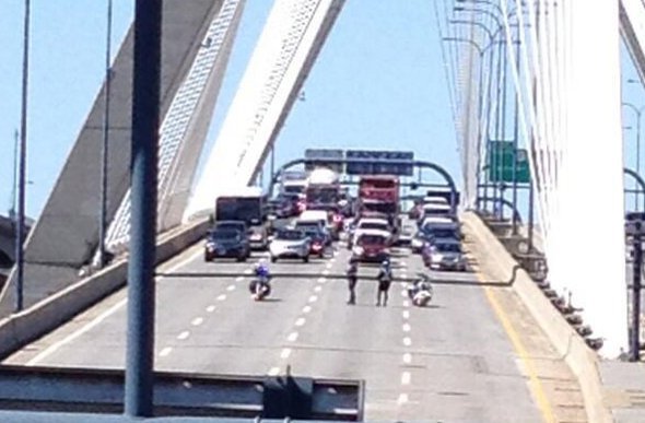 Zakim traffic stopped for the Bidens on way to Collier memorial