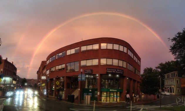 Rainbow over Harvard Square