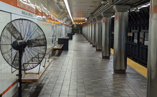 Empty Orange Line platform