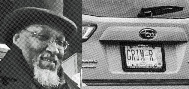 Cedric Lodge and his GRIM-R license plate