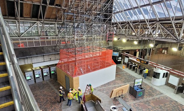 Inside the Alewife lobby