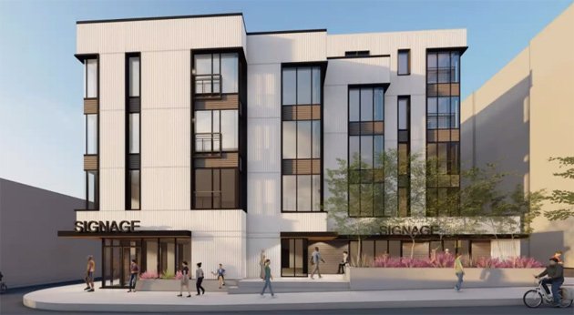 Rendering of new Roslindale building