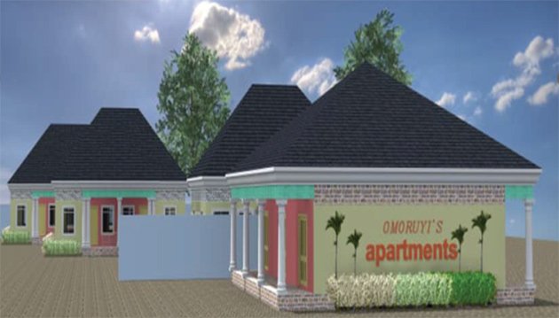 Rendering of Nigerian apartments