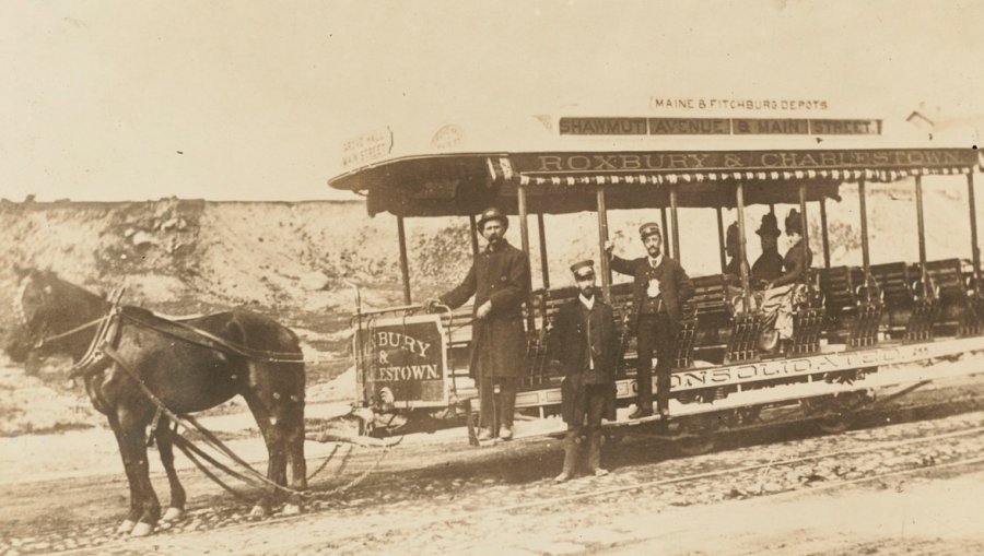 Old Boston trolley