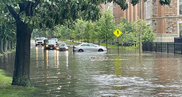 Flooded St. Thomas More Road