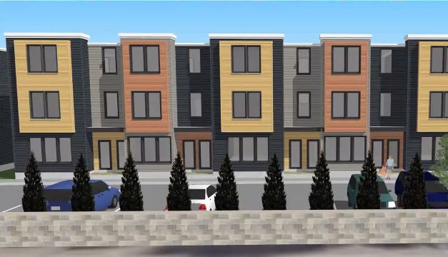 Rough rendering of proposed condos