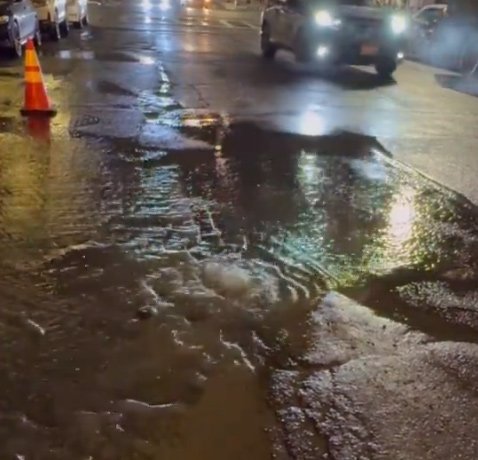 Water gurgling on Exeter Street