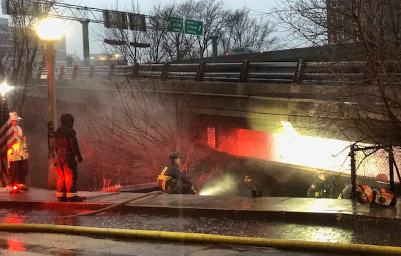 Fire under the ramp