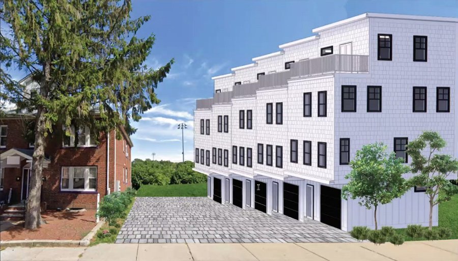 Rendering of proposed townhouses