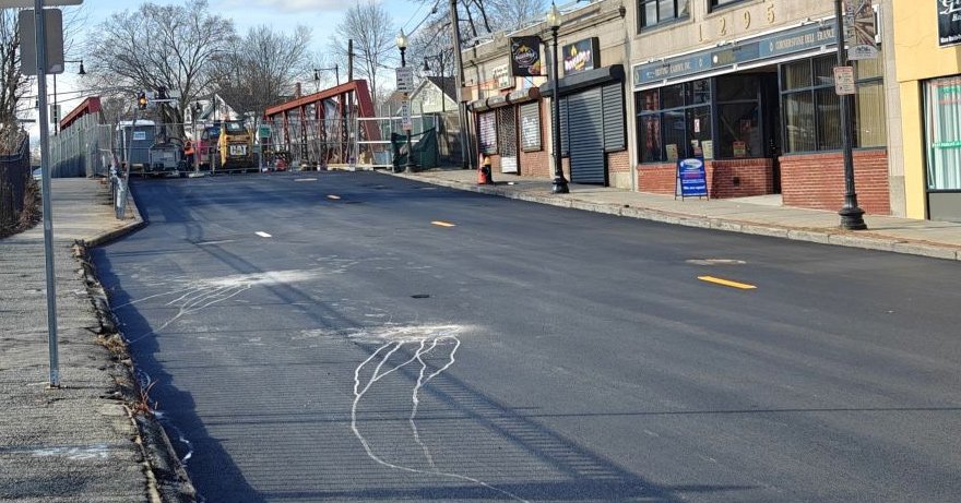 Redone River Street over the train tracks