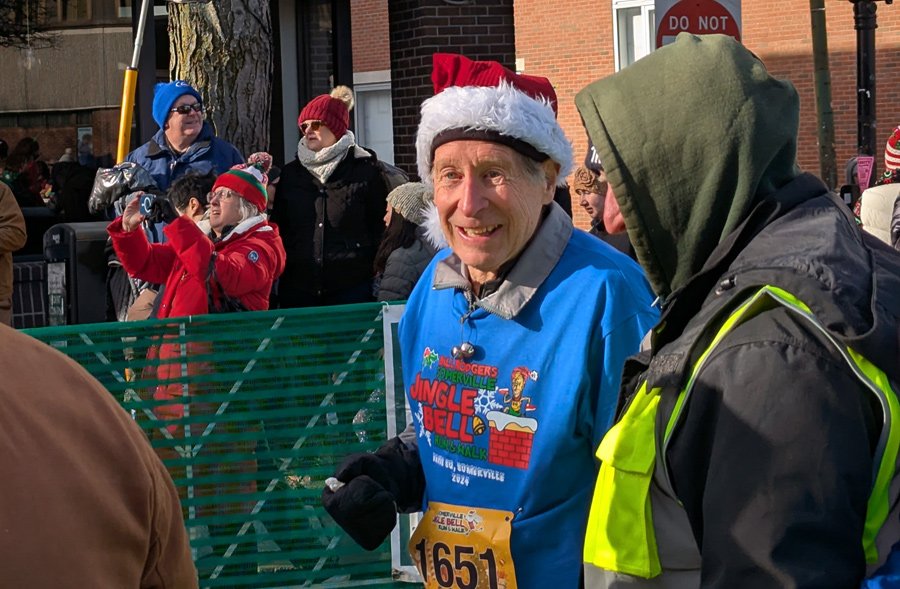 Bill Rodgers at annual Somerville Jingle Bell 5K run