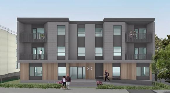 Rendering of proposed four-story 23 Nottingham St.