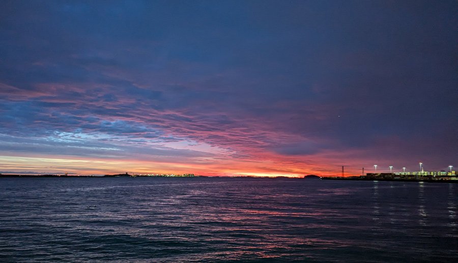 Sunset over the Atlantic as seen from Black Falcon Pier