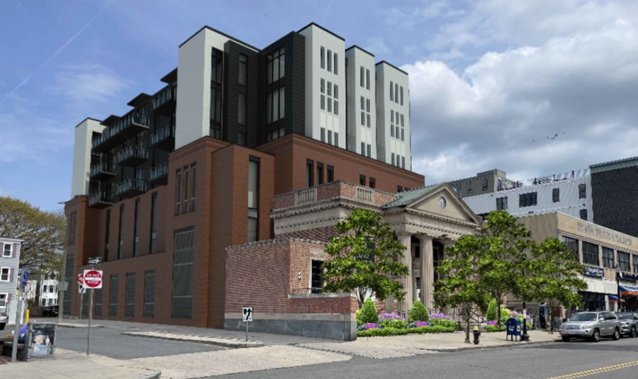 Proposed new courthouse and apartments