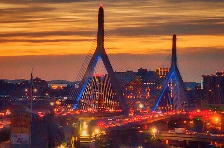 Zakim Bridge at sunrise