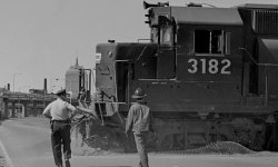 Locomotive on the Southeast Expressway