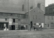 Brick and wood buildings in old Boston