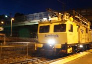 Amtrak catenary tester train