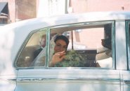 Mystery bride after wedding in Harvard Square