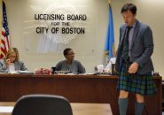 Jason Waddleton after handing some paperwork to Boston Licensing Board