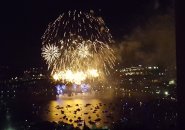 July Fourth fireworks over the Charles River