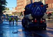 Water-main break on Washington Street in the South End