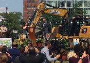 Jane Richard at groundbreaking for Martin's Park