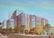 Architect's rendering of proposed Linden Street building