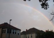 Morning rainbow in Roslindale