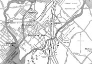 Proposed routes of West Roxbury Parkway in 1894