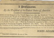 Proclaiming a day for George Washington in 1800 by John Adams