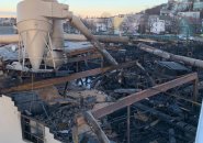 Aftermath of the casket-company fire in East Boston