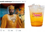 Ben Affleck as a Dunkin' Donuts beverage