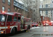 Firetrucks at Brigham and Women's Hospital