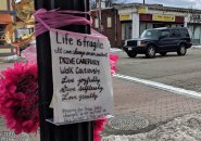Memorial for woman killed on Centre Street in West Roxbury