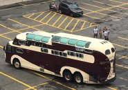 Bus parked off Brookline Avenue for Dead and Company concert at Fenway