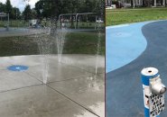 One splash pad on, one splash pad off