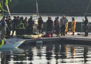 Firefighters at Jamaica Pond