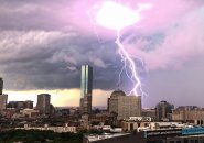 Lightning hits Boston