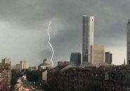 Lightning hits Back Bay