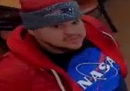 Wanted for credit-card fraud - man in a NASA shirt